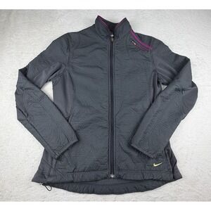 Nike Sphere Pro Soft Shell Full Zip Up Women's Size M (8-10) Gray/purple